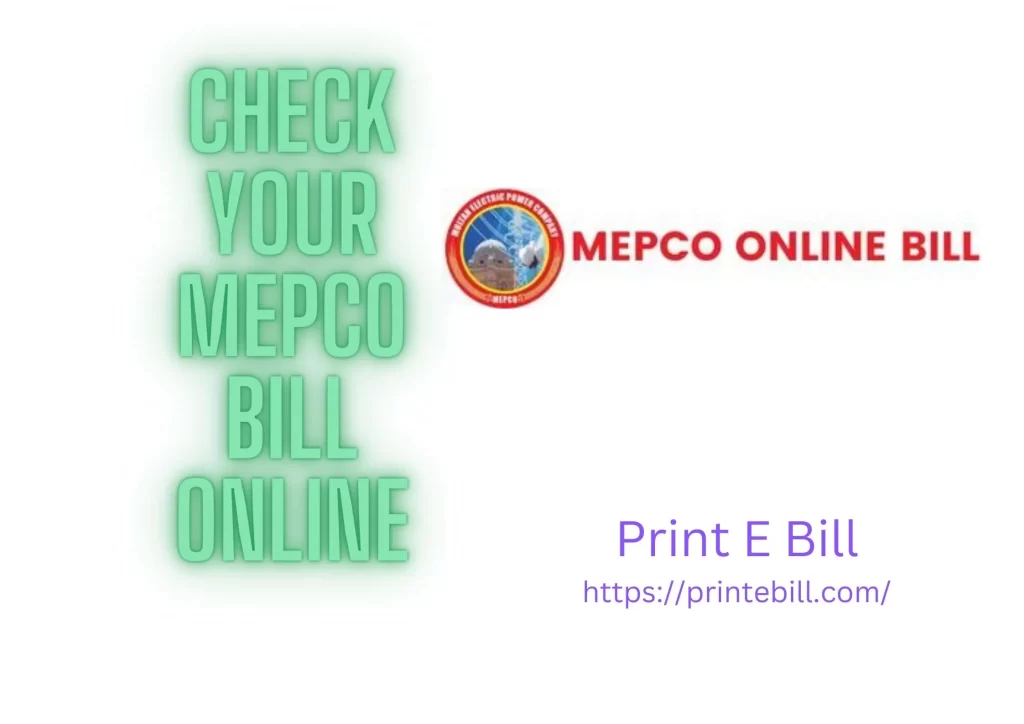 Check Your MEPCO BILL Online
