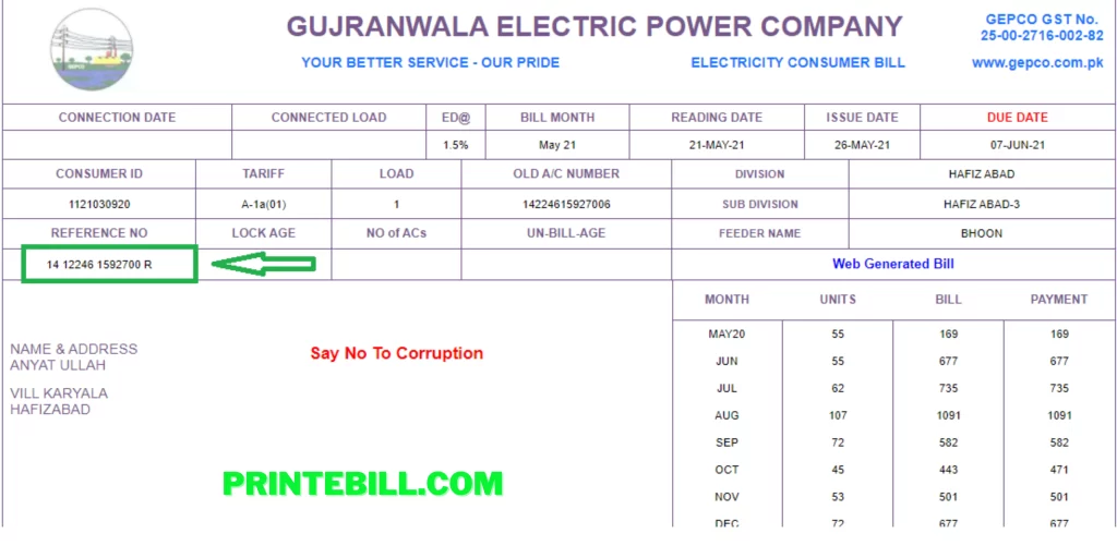 check electric bill