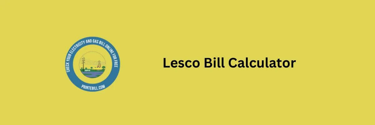 Lesco Bill Calculator