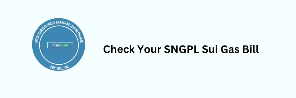 Sngpl gas bill