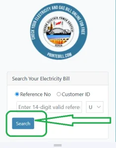 Click on search button to view Sepco Online bill